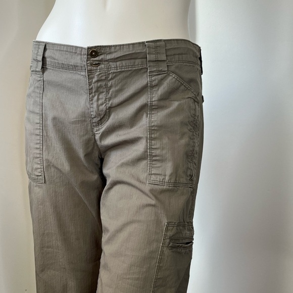 Steve & Barry’s Green Cargo Wide Leg Pants Sz 10 - Picture 2 of 10